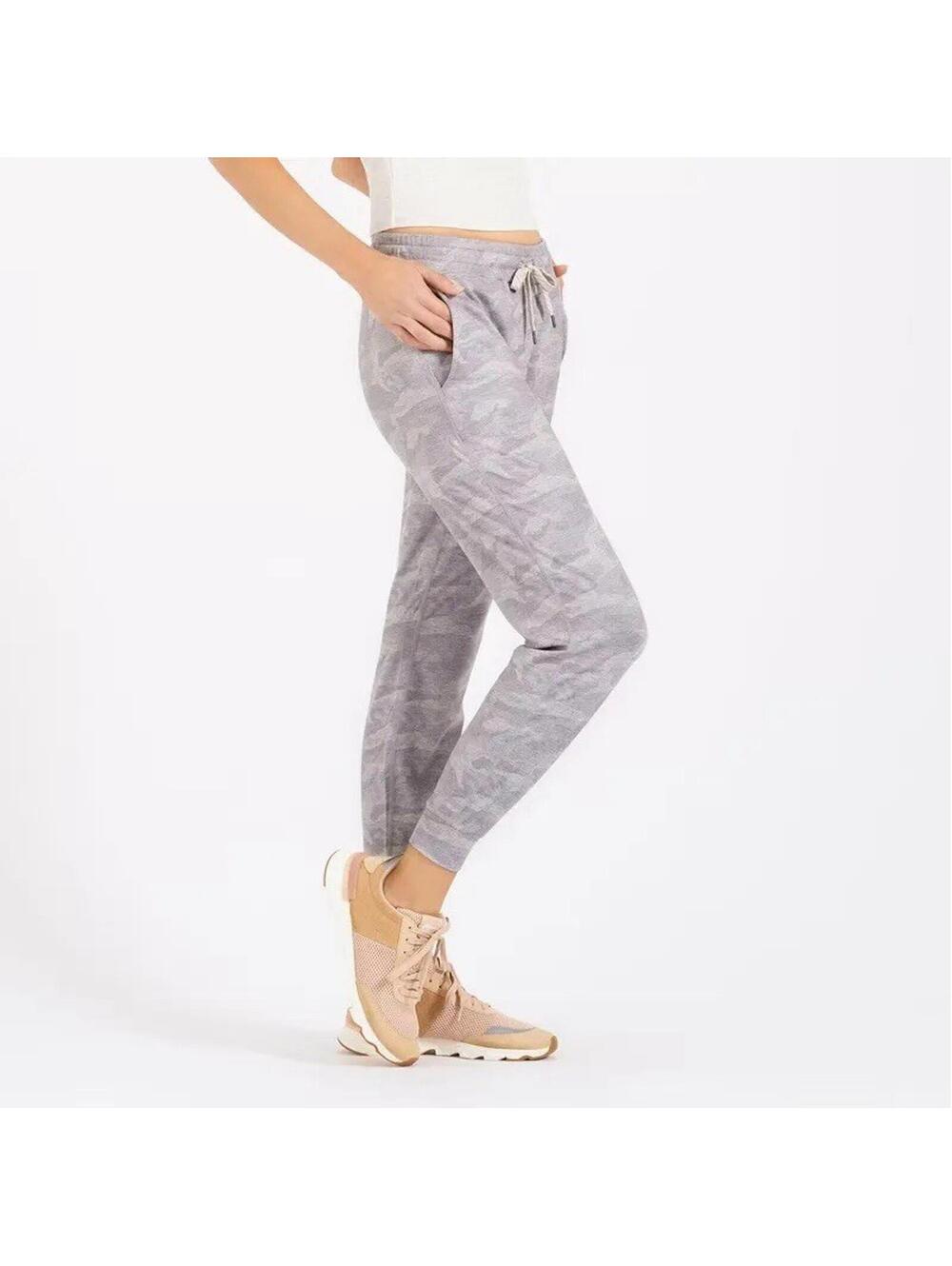 VUORI Performance Joggers Women’s White Pale Heather Camo Stretch Size Medium - Picture 2 of 7